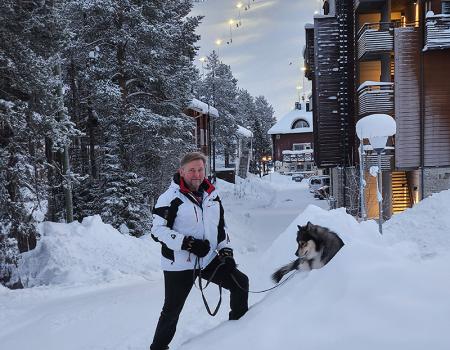 Teemu Rahikainen ja Halti-koira